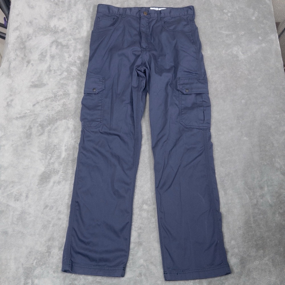 Lapco FR Pants Mens 32x32 Navy Blue Flame Resistant Cargo Work Twill CAT2